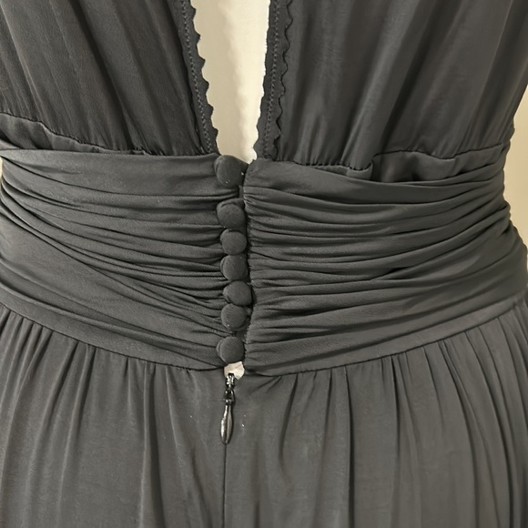 FENDI Authentic Black Knee Length Draped Ruched Dress Cocktail Black Tie Sz 42 - Picture 9 of 16